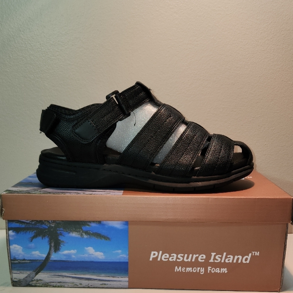 Black Memory Foam Sandals